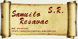 Samuilo Resavac vizit kartica